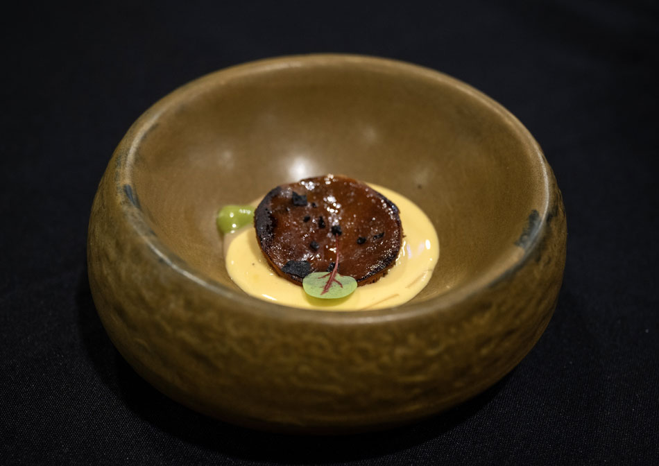 Escabeche de mandarina y níscalo